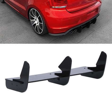 Gloss Black For Maxton Style Rear Bumper Diffuser Lip Spoiler Splitter Valance Extension Fit For