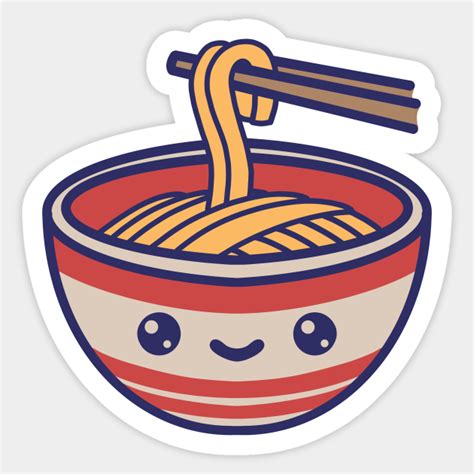 Kawaii Ramen Noodles Cute Japanese Anime Gift Noodles Sticker