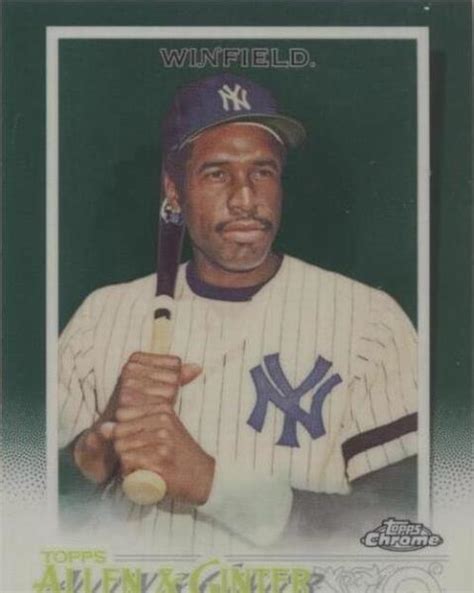 2020 Topps Allen Ginter Chrome Green Refractor 91 Dave Winfield