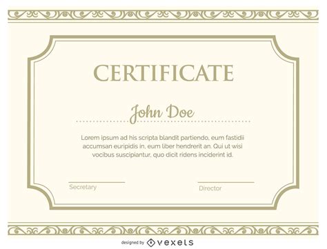 Certificate Template Vector Download