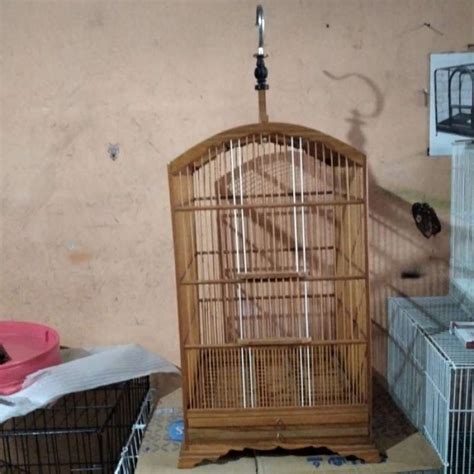 Jual Kandang Burung Kotak Kost Kayu Jati Warna Original Di Seller