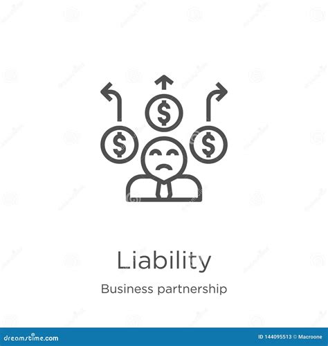 Liability Icon Vector From Business Partnership Collection Thin Line