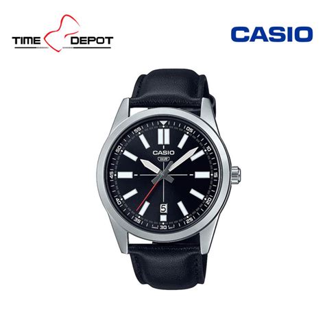 Casio MTP VD02L 1EUDF Analog Black Leather Strap Watch For Men Lazada PH