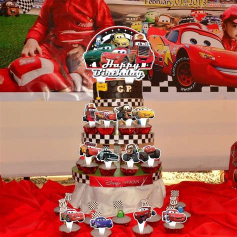 37pcs Lightning Car McQueen Birthday Party Supplies For Car Theme