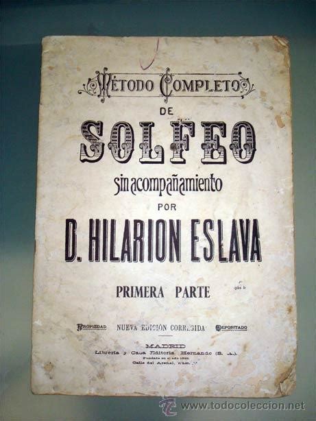 Metodo Completo De Solfeo Hilarión Eslava 197 Comprar Partituras