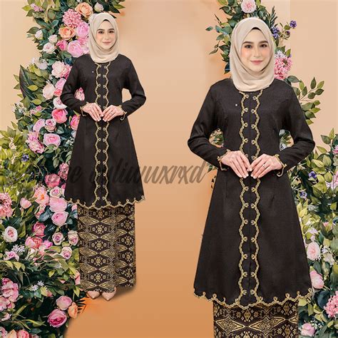 Baju Kebarung Modern Nikahtunang Kebarung Songket Tabur Kebaya Batik Kurung Sulam Ironless