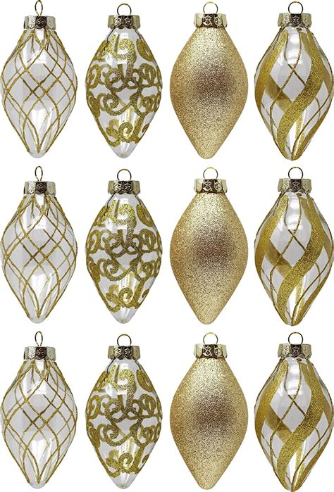 Sleetly Pk Christmas Ball Tear Drop Finial Pendant Holiday Ornaments