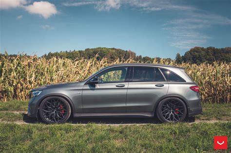 Gray Mercedes Glc Class Features Blacked Out Vossen Wheels For Aggressive Look Gallery