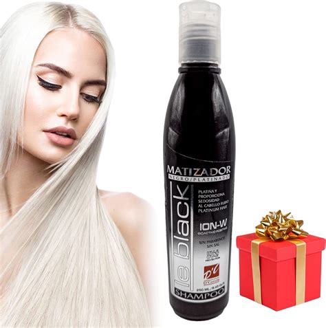 Shampoo Matizador Negro Para Cabello Platinado Sin Parabenos Sin Sal