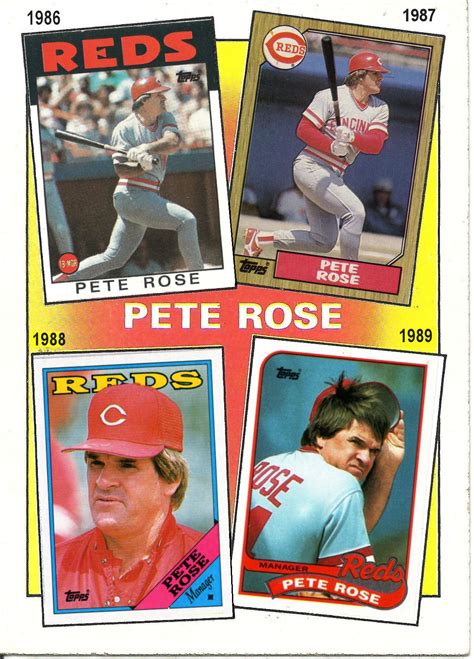 Cards That Never Were 1986 Topps Pete Rose Special 1986 1989