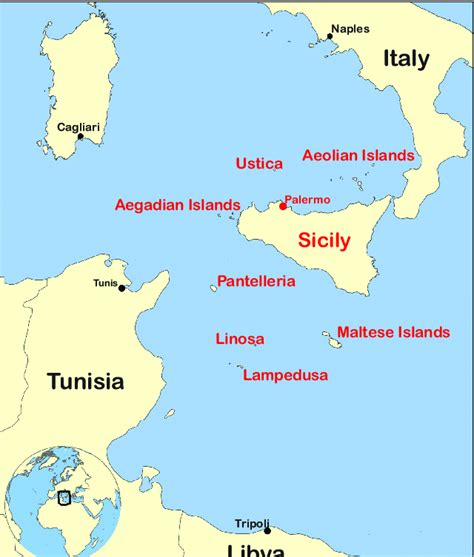 Island Of Sicily Map | Cities And Towns Map