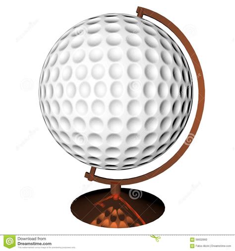 Globe De Golf Illustration Stock Illustration Du Isolement 56632660