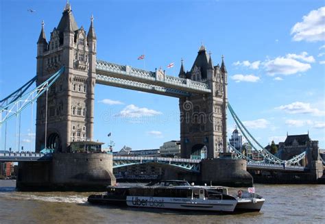 Tower Bridge, Cruise Boat, River Thames, London Editorial Stock Image ...