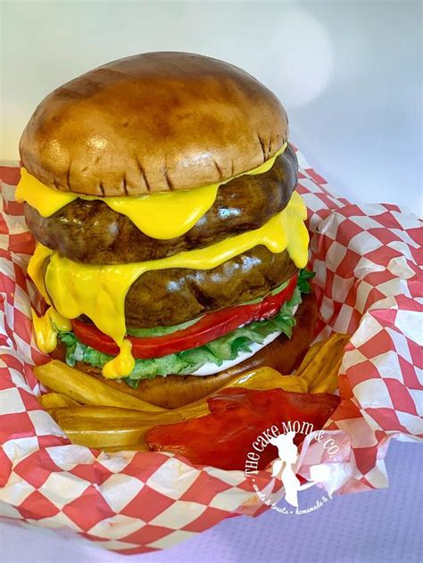 Cheeseburger Cake - Decorated Cake by The Cake Mom & Co. - CakesDecor