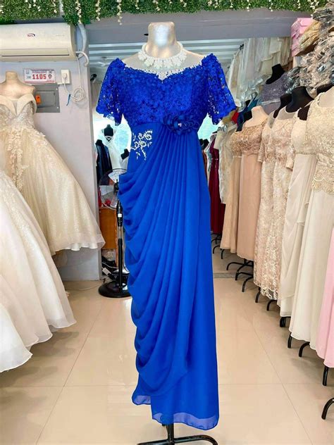 Elegant Double Swag Formal Gown For Weddings Events Principal Sponsor