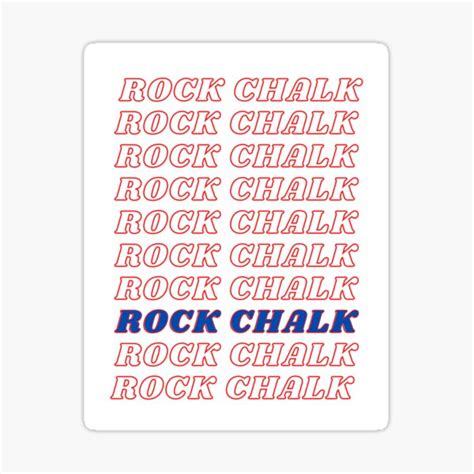 Rock Chalk Sticker For Sale By Rebeccarapp Redbubble