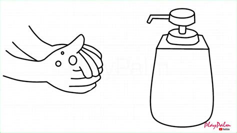 How To Draw Washing Hands Step By Step Apply about 3 to 5 ml 2 3 to 1 ...