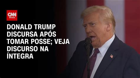 Donald Trump discursa após tomar posse Veja discurso na íntegra CNN