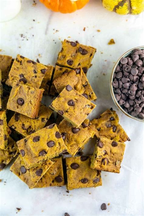 Pumpkin Chocolate Chip Cookie Bars Bunsen Burner Bakery