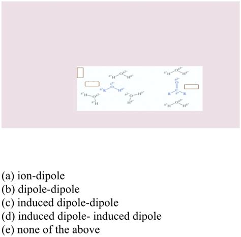 70-a) ion-dipole (b) dipole-dipole (c) induced dipole… - SolvedLib