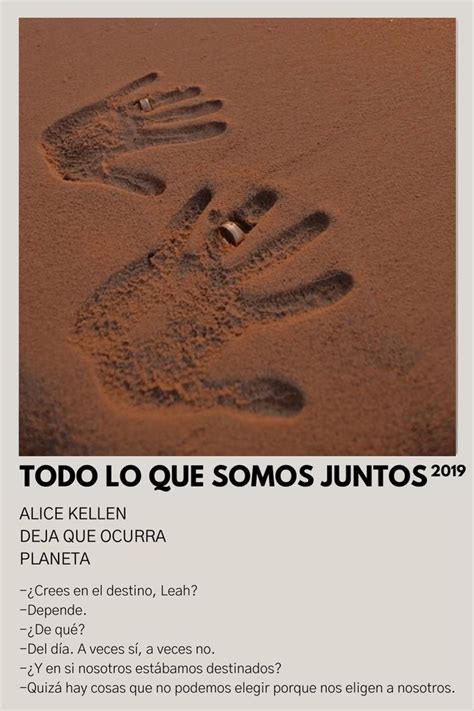 Póster Todo lo que somos juntos Pósteres de libros Frases