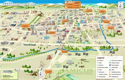 Ulaanbaatar City Map | Ulanbator Tourist Map | Travel Guide