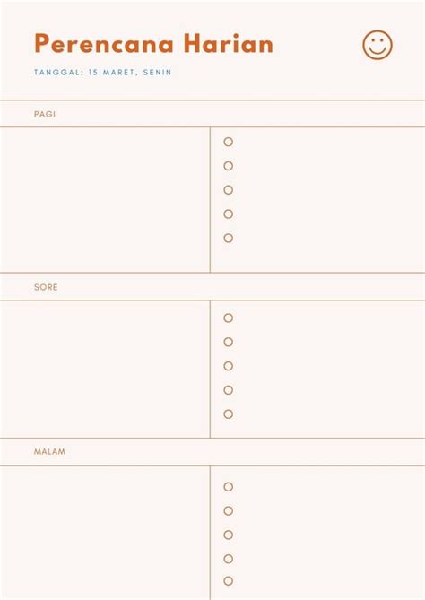 Atur Hari Anda Dengan Contoh Agenda Harian Canva