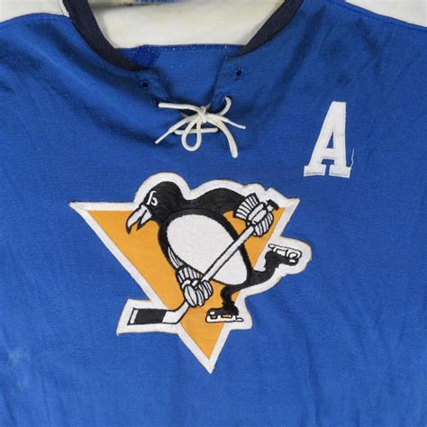 Syl Apps Pittsburgh Penguins 1971 - 1972 Game Used Jersey - Game Used Only