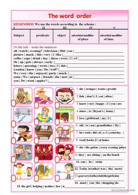 613 Word Order English Esl Worksheets Pdf And Doc