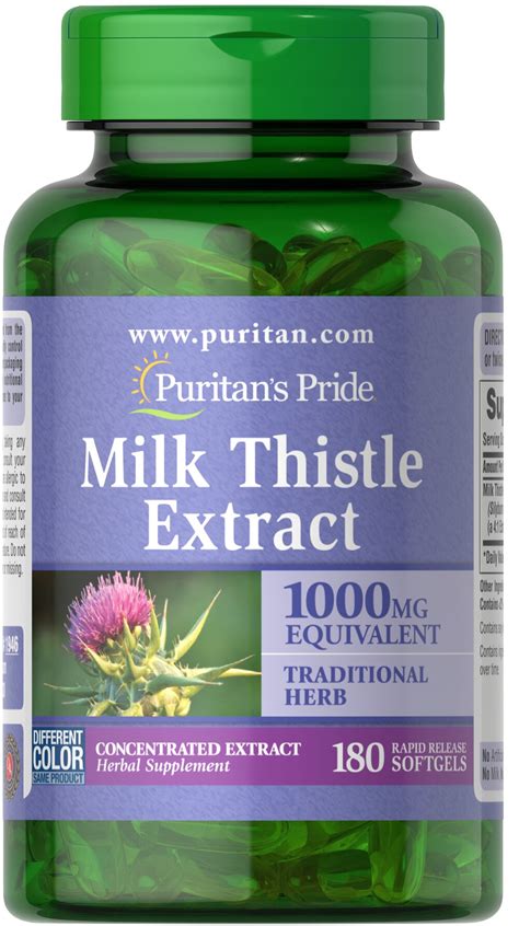 Milk Thistle Mg Extract Silymarin Softgels