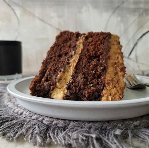 Chocolate Banana Cake With Peanut Butter Frosting Whisking Wolf