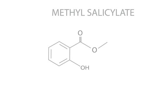 Methyl Salicylate Molecular Skeletal Chemical Formula 37076499 Vector Art At Vecteezy