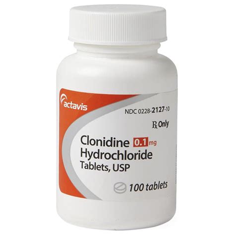 Clonidine Hydrochloride 01 Mg Tablets By Teva 100bottle Rx