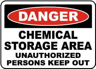 Chemical Storage Signs – High Quality Signs, Made in the USA