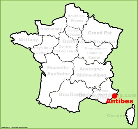 Antibes location on the France map - Ontheworldmap.com