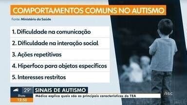 Jornal do Almoço SC Blumenau Sinais de autismo Médica explica