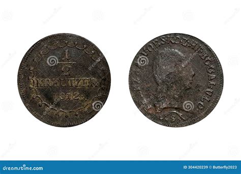 ½ Kreutzer 1812 Franz I Coin of Austrian Empire Obverse Portrait of