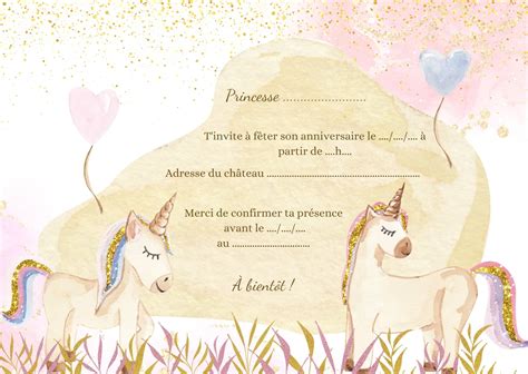 Invitations anniversaire gratuites à imprimer Flore et Jeanne