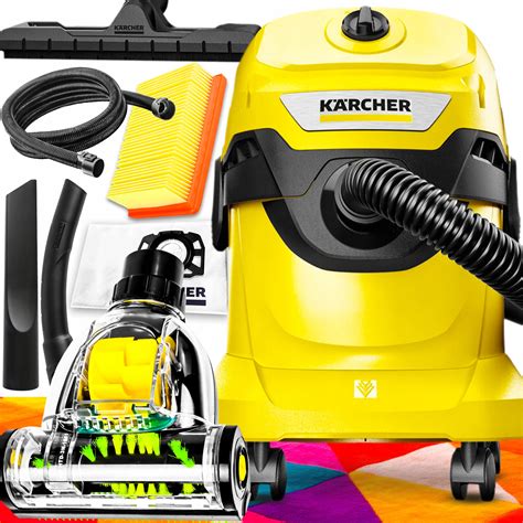 Mocny Odkurzacz Uniwersalny Wd Karcher Turboszczotka Zestaw Premium