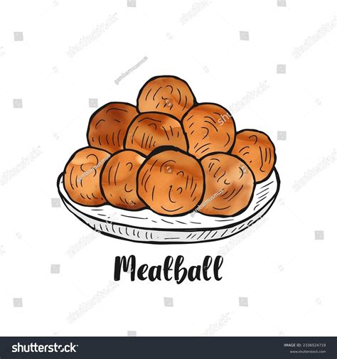 Homemade Cuisine Meatball Preparation Over Royalty Free Licensable