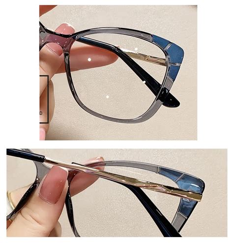 Designer Brand Blue Ray Blocking Lens Fancy Cat Eye Frame Custom