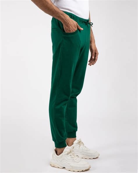 Buy Dark Forest Green Casual Jogger Pants Online At Bewakoof