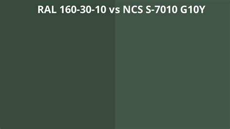 Ral 160 30 10 Vs Ncs S 7010 G10y Ral Colour Chart Uk