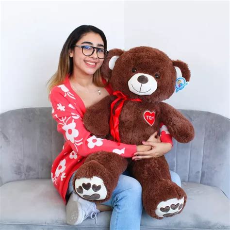 Oso De Peluche Grande Gigante Corazón 1 Metro Pelucheria en venta en