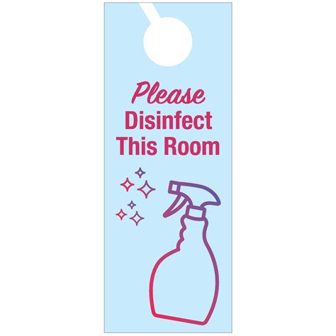 This Room Has Been Cleaned And Sanitized Door Hanger Plum Grove