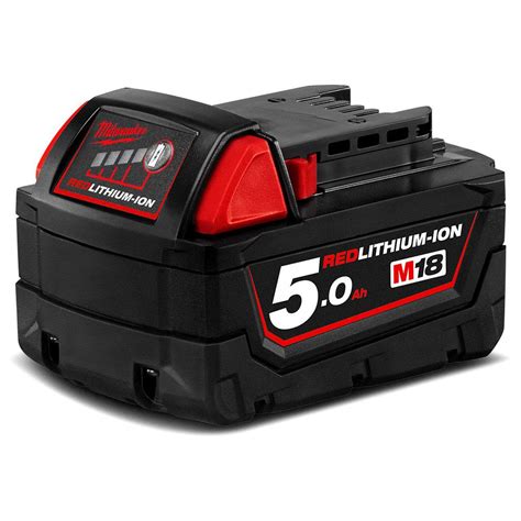 Milwaukee M18B5 18V 5 0Ah Li Ion RED LITHIUM Battery