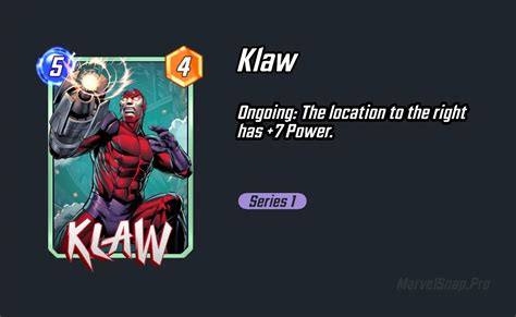 Klaw Marvel Snap Card Marvelsnappro