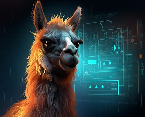 Premium AI Image | Llama art wallpaper showcasing the arriving of a new ...