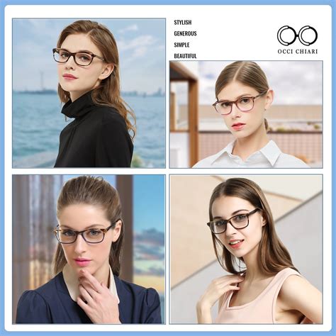 Occi Chiari Acetate Vintage Glasses Frame Women Square Luxury Brand