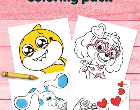 Nick Jr Valentines Day Coloring Pack Nickelodeon Parents